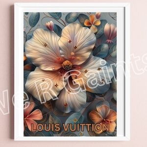 Louis Vuitton Floral  18x24 Trendy Floral Print Stunning Wall Art